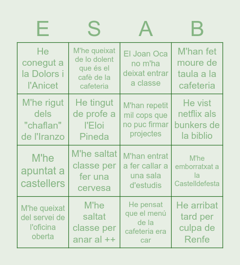 Jo mai mai edició Bingo Card