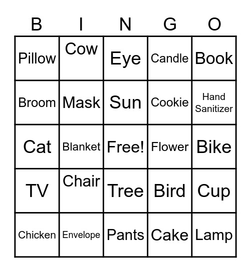 Zoom Bingo Card