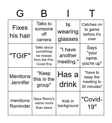 GBit Bingo Card