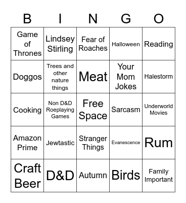 how similar are we Bingo Card