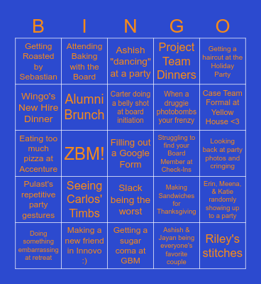 Innovo Bingo! Bingo Card
