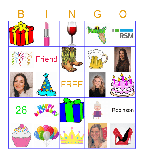 Birthday Bingo Card