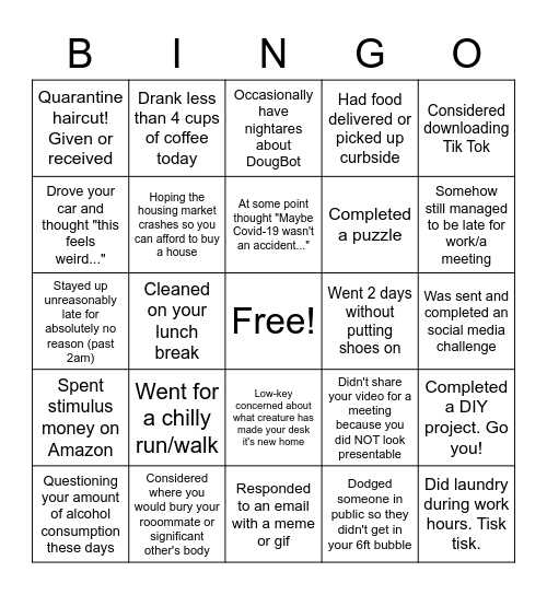 PHG Bingo 2.0 Bingo Card