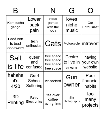 Ave Bingo 2 Bingo Card