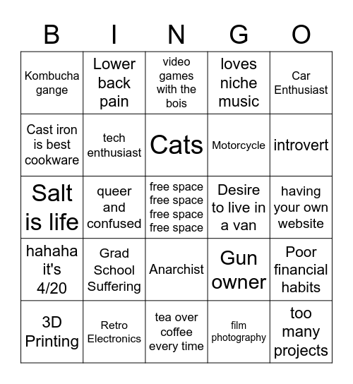 Ave Bingo 2 Bingo Card