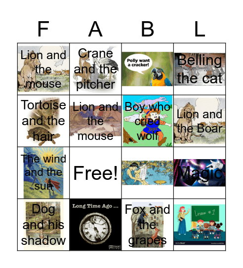 Fable Bingo Card