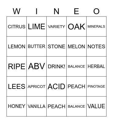 Alvi’s Drift Viogner Bingo Card
