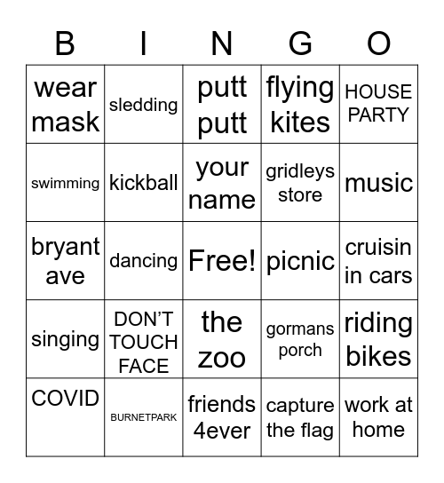 ZOOM         PARTY Bingo Card