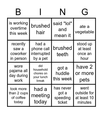 ICC BINGO Card