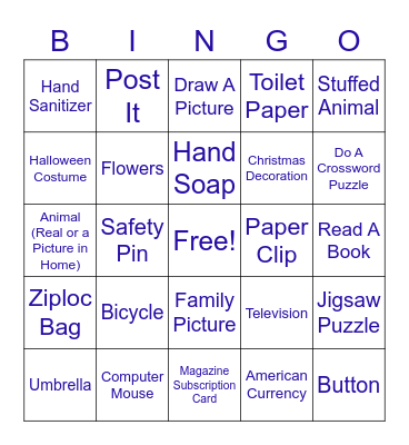 Scavenger Hunt Bingo 4/20/2020 Bingo Card