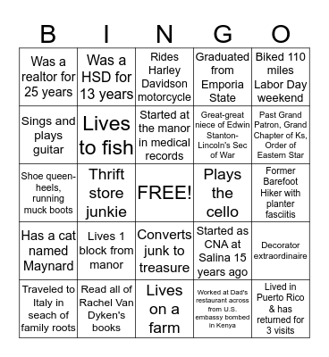 HR Bingo Card