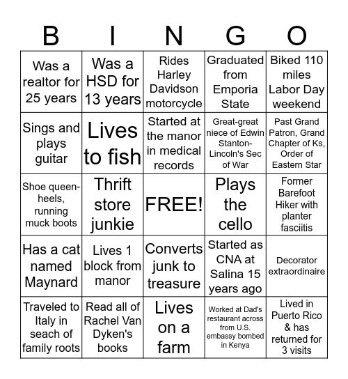 HR Bingo Card
