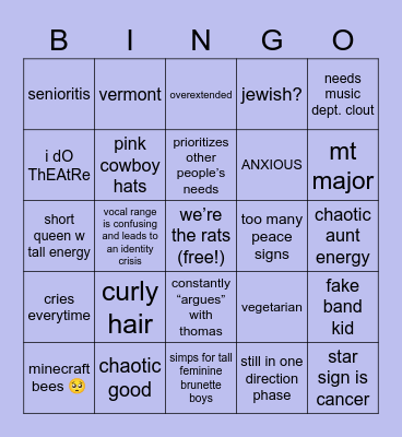 ✨sarah gm slutty bingo✨ Bingo Card