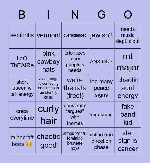 ✨sarah gm slutty bingo✨ Bingo Card