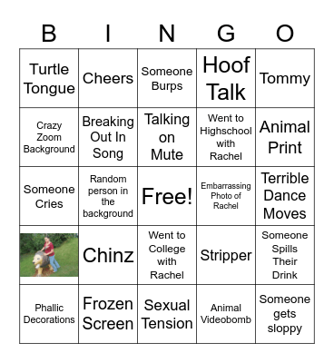 Rachel's Bachelorette Bingo Card