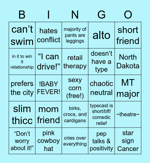 laura’s breakdown bingo Card