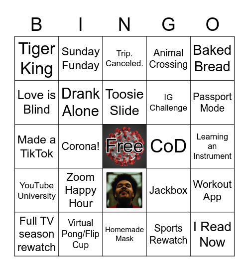 QUARANTINE BINGO Card