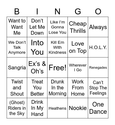 Fat City Bingo (Spotify) Bingo Card