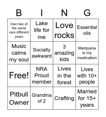 Paige Bingo Card