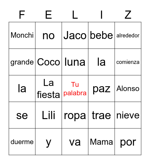 MARIA CUMPLE BINGO Card