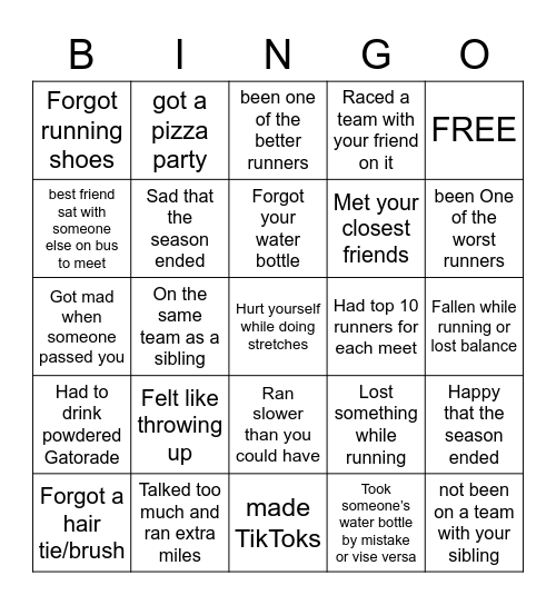 SNAP Bingo Card