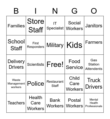 Bobcat Bingo Card