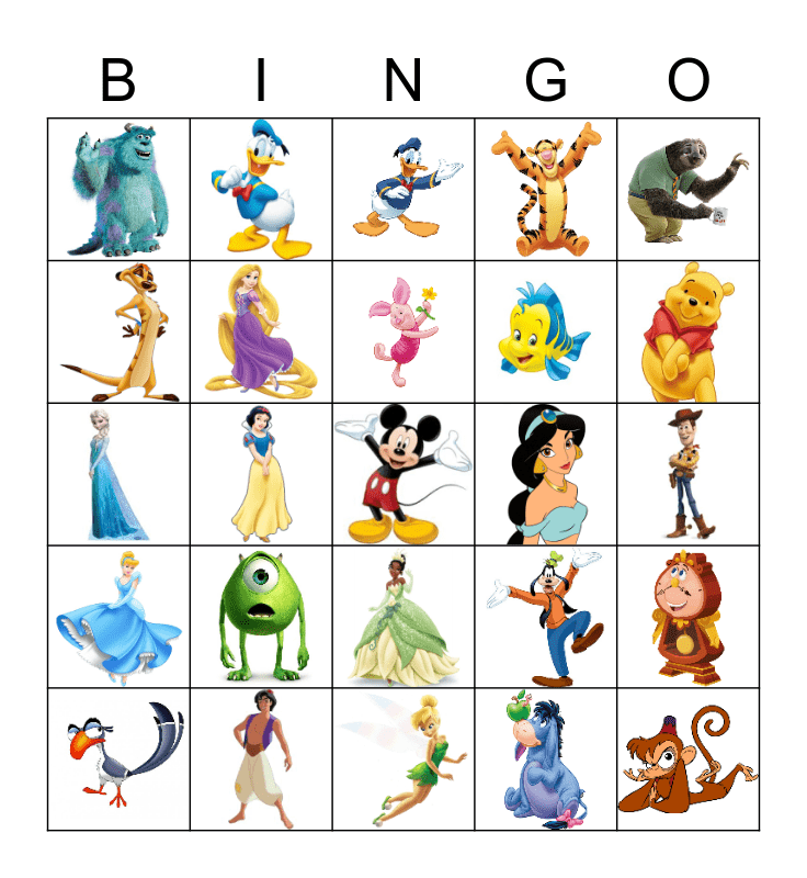 Disney Bingo Game Printable