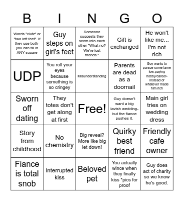 Love at First Dance Bingo Card