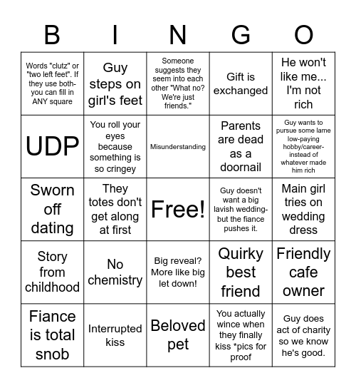 Love at First Dance Bingo Card