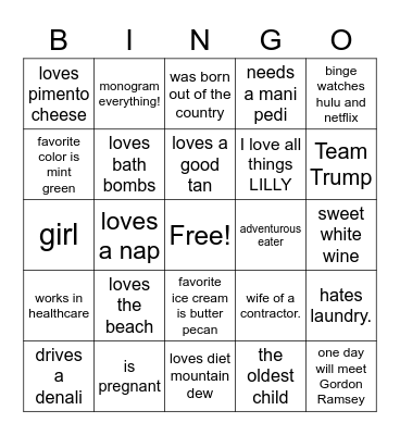 Brooke Godwin Bingo Card