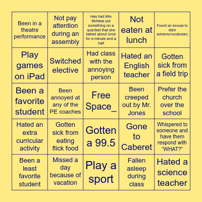 Saint James Bingo Card