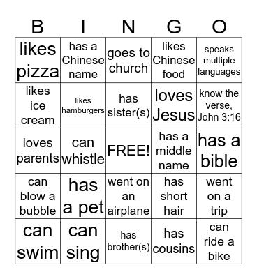 Bingo Card