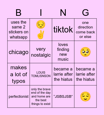 celia’s bingo Card
