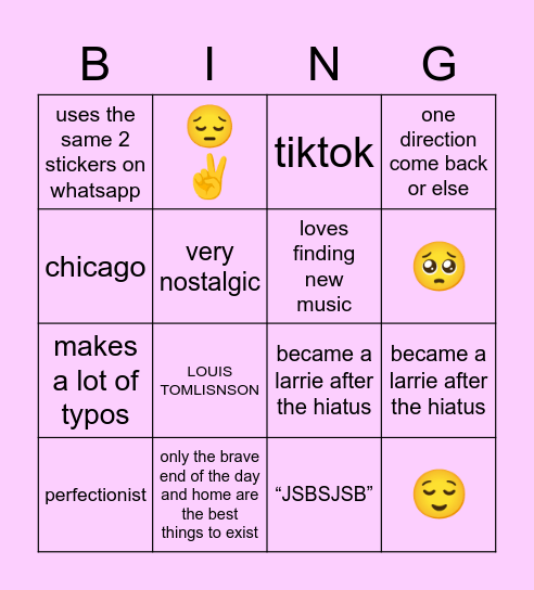 celia’s bingo Card