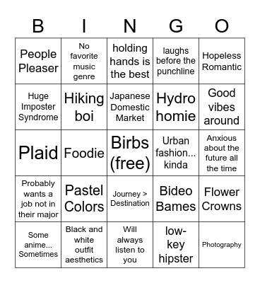 How alike are we? Bingo Card