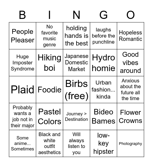 How alike are we? Bingo Card