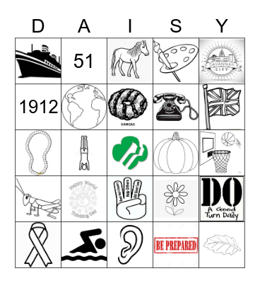 DAISY BINGO! Bingo Card