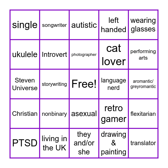 How similar are you to Bingo Card