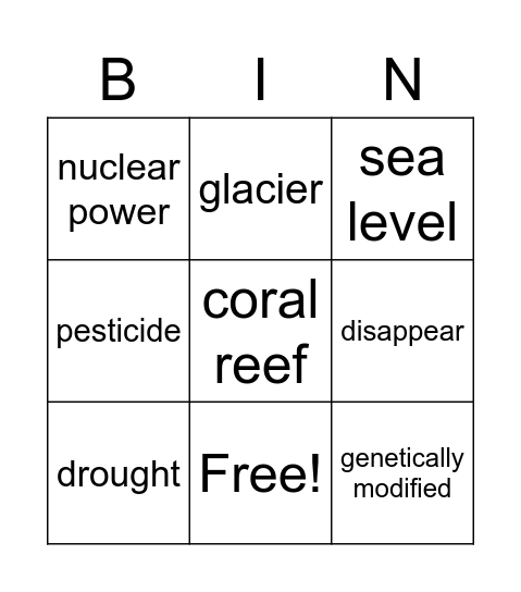 On thin ice Bingo Card