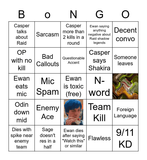 Valorant Bingo 2 Electric Bongoloo Bingo Card