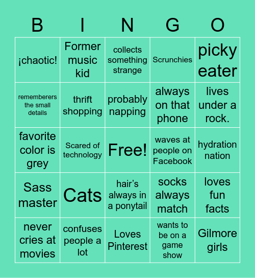 Bingo teresa Bingo Card