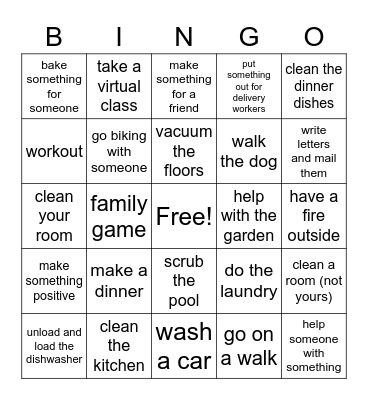 hudson's quarantine bingo Card