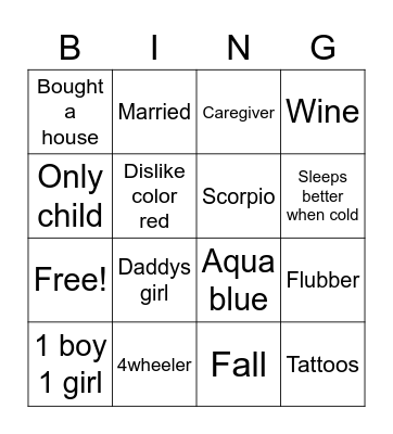 Stephanie Bingo Card