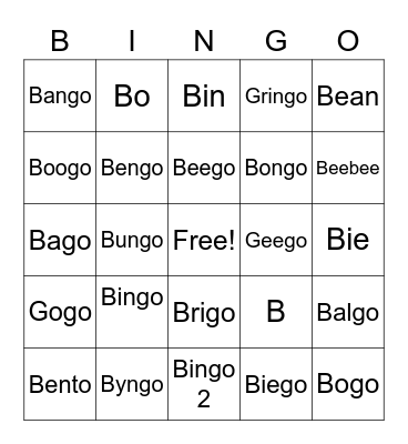 You Know What’s Up Bingo Card