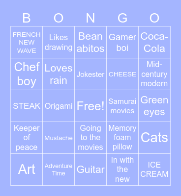 N O A G Bingo Card