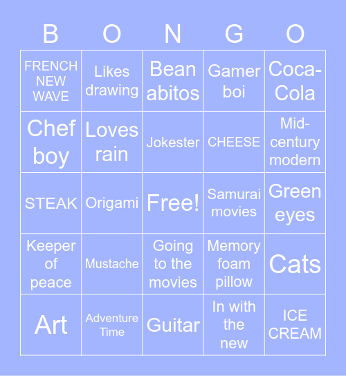 N O A G Bingo Card