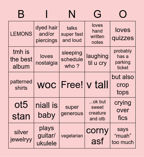 krispys bingo bongo Bingo Card