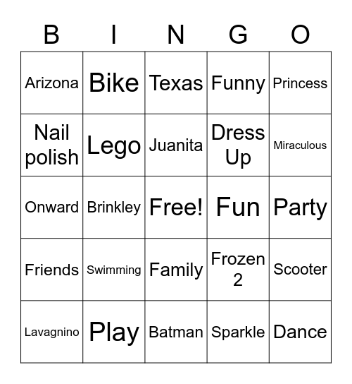 Lavagnino Bingo Card