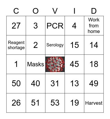 COVID Bingo Card