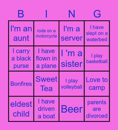 Jeri's Bingo Card